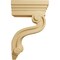 Ekena Millwork 3 3/8"W x 6 1/2"D x 10 1/2"H Los Angeles Hollow Back Corbel, Alder COR03X06X10HAAL - alternate 3
